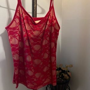 Red lace foxy cami